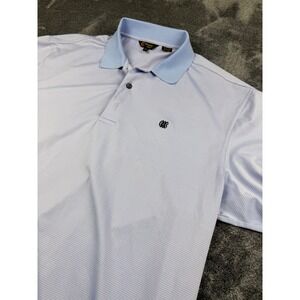 Monterey Club Columbus Country Club Polo Shirt Mens XXL Blue White Stripe‎ Golf